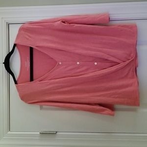 J JILL lightweight cross front cotton pullover